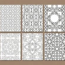 32-Page Upgraded Adult Coloring Book, 8.3x11.7 Inches, Geometric Patterns, Perfect Gift For Thoughtful People, Birthdays, Gatherings, Holidays - Mixed Colors, Paper Material, Adult Coloring Book - one-size - View 4