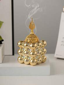 1 pieza Soporte de vela en forma de cubo geométrico de resina en color dorado/blanco/negro, decoración del hogar creativa, regalo del Día de San Valentín - Multicolor - Ver 8