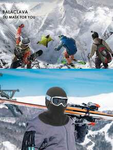 1pc 1pc Solid Color Balaclava Hat, Outdoor Winter Ski Mask, Warm Fleece Face Cover, Windproof Neck Gaiter, Windproof Dust Proof UV Protection Outdoor Ski Riding Essential, Holiday Essential