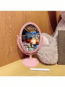 Heart-Shaped Makeup Mirror With Double-Sided Vintage Vanity Mirror, Featuring A Stand With A Rotating Vanity Mirror. Ideal For Makeup Application, Girls, Women, Beauty, And Spa Parties. The Adorable Heart-Shaped Princess Vanity Mirror Is Perfect For Tabletops. This Double-Sided Rotating Table Mirror With A Stand Makes An Excellent Choice For Decorating Girls' Rooms And As A Festive Gift For Family And Friends During Halloween And Christmas.,Makeup,Cheap,Room Decor,Vanity,Travel,Bedroom,Makeup Accessories,Mirror,Vanity Mirror,Cheap,Stocking Stuffers,Makeup,Makeup Tools,Cheap Stuff,Gifts,Gifts For Women,Christmas Gifts - White - View 15