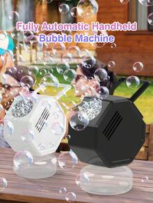 One-Click Bubble Blower, Easy Operation For Children, Automatic Bubble Blowing, Compact And Lightweight With Handle, Great Christmas Gift (Batteries And Bubble Solution Not Included) - Multicolor - View 3
