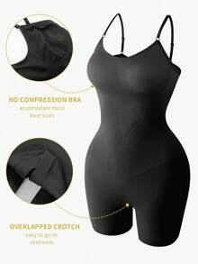 Women's Elastic Breathable Body Shaping Shorts And Tights, High Waist Tummy Control Panties With Removable Sponge Inserts, Fake Buttocks And Hips, Hips And Hips, Sexy Leggings To Control The Tummy And Waist, Slimming And Tummy Control, Compression Waist Shaping And Body Shaping, Anti-Exposure Boxer Briefs Waist Trainer, Tight Underwear Shapewear Fashionable Slimming And Tight Clothing. - 黑色 - 查看 6