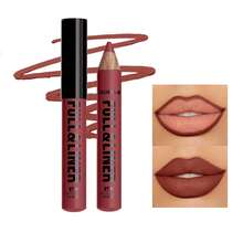 LANGMANNI Serie de acabado mate de 12 colores de delineador de labios y lápiz labial. Delineadores de labios de larga duración, suaves y con alto nivel de pigmentación para mujeres.