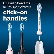 TFKI Philips Sonicare Genuine C3 Premium Plaque Control Toothbrush Heads One Year Supply 2 Brush Heads Black HX9044/95 - 白色 - 查看 6