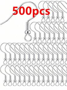 50pcs/Pack 20x20mm DIY Earring Findings Hook Earring Clasp Hook Components DIY Jewelry Making Accessories