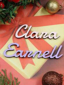 定制姓名牌、个性化姓名装饰、木质姓名牌、定制木质装饰品、木质婚礼姓名牌、2025年可定制圣诞礼物、圣诞装饰品、圣诞节装饰、圣诞节、个性化冰箱贴、礼盒标签、门/牌/墙面装饰、家居装饰、客厅家居装饰 - 彩色 - 查看 3