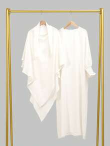 1pc Women Hooded Abaya Robe Dress, Casual Loose Breathable Prayer Gown, Suitable For Daily Wear Or As Gift Accessories Women - Hooded Robe - View 25