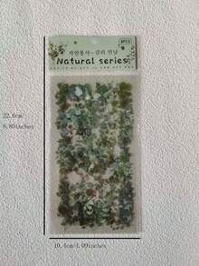 1 paquete de 6 pegatinas decorativas impermeables de PVC con plantas y flores de eucalipto vintage, de vuelta a la escuela - Multicolor - Ver 6