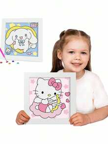 3D Diamond Painting Kits - Sanrio Characters (Hello Kitty, Pompompurin, Kuromi, My Melody), DIY Handmade Craft Decor, Creative Gift For Kids, Birthday, Holiday - Multicolor - View 5