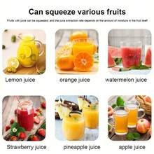 不锈钢手动榨汁机 - 商用及家用皆宜，结构坚固耐用，易于清洁，无需电源，适用于橙子、葡萄柚、柠檬、苹果、浆果、蔬菜等水果 - 餐厅及家庭厨房的理想之选 - 彩色 - 查看 6
