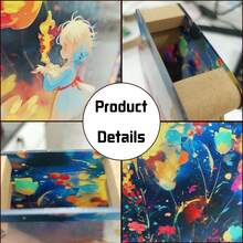 1pc Cute Star Shaped Piggy Bank, Creative "Jellyfish In A Bottle" Piggy Bank, Unique "Flowers And Girl" Piggy Bank, New Year Gift For Family, Friends, Roommates, Classmates, Desktop Decor And Storage, 1pc 3D Water Bottle Shaped Desktop Decor Piece, Acrylic Double-Sided Different Prints, Suitable For Dried Flowers And Artificial Plants, Multi-Functional Decor Piece - Multicolor - View 11