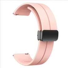 شريط ساعة سيليكون مغناطيسي قابل للطي بقطر 22 مم متوافق مع ساعة Venu SQ الذكية، شريط ساعة سيليكون متوافق مع ساعات سامسونج جالاكسي واتش 6/5/4/5 برو/4/6 كلاسيك/أكتيف 2، ساعة GT 4-2-2e-3 - 22mm - مشاهدة 15