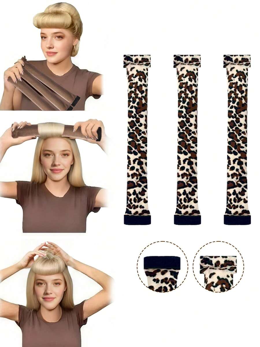 3 Peças Rolos Jumbo Sem Calor para Enrolar o Cabelo durante a Noite, Rolos Jumbo Flexíveis de Veludo para Cachos Sem Calor para Dormir, Varas Sem Calor Envoltas em Flanela Macia para Todos os Tipos de Cabelo, Ferramentas de Penteado para Cachos Durante a Noite (3 Varas), Kit de Penteado, Kit de Ferramentas para Cabelo, Ferramentas de Penteado