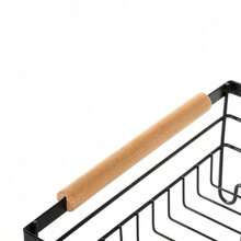 ⭐ PREMIUM 2-TIER DISH RACK – RUST-RESISTANT METAL WITH WOODEN HANDLES ⭐ This Premium 2-Tier Dish Rack Features A Modern, Compact Design, Crafted From Rust-Resistant Metal With Elegant Wooden Handles. Available In Black, White, And Gray, It Offers Ample Storage For Plates, Bowls, Glasses, And Utensils. Ideal For Keeping Your Countertop Organized, It Includes A Removable Drip Tray, Double Utensil Holder, And A Non-Slip Base. This Dish Rack Combines Durability, Functionality, And Aesthetic Appeal. Use It As A Dish Drainer, Kitchen Organizer, Or Dish Rack To Keep Your Sink Area Clean And Clutter-Free. - màu đen - Xem 4