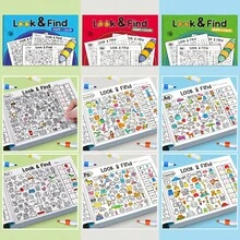 Find Hidden Pictures Book, Pencil Drawing, Interactive Search And Drawing Activity Book, Engaging Hide-And-Seek Themed Pages (Randomly Distributed), Fun And Simple, Cultivate Drawing And Hands-On Skills, Enhance Focus And Imagination, Suitable As Christmas, Birthday, Party, New Year, Halloween Gift