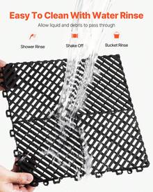 Parking Pad - Tapis de drainage de garage 12x12 pouces 55 pièces noir - Voir 4