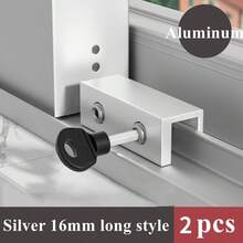 2pcs Metal Adjustable Sliding Door Lock With Keys - Vertical Security Door Lock For Pets, No Assembly Required, No Battery Needed - Multicolor - View 16
