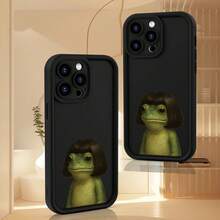 Una funda de teléfono con diseño de rana linda e interesante, una funda de protección personalizada simple y elegante, diseño a prueba de golpes y anticaídas, adecuada para todas las series de teléfonos , compatible con  17.17 Pro...17 Pro Max...17 Agua. 16.16 Pro...16 Pro Máx.16 más.. 15.15 Pro Max...15 Pro...15 más.. 14.14 Pro...14 más..14 Pro Max... 13.13 Pro...13 Pro Max...12.12 Pro...12 Pro Max...11.11 Pro...11 Pro Máx.XR.X.XS.XS máx.Se.MiNi, es un poco extraño, pero muy protector. - Negro 726 - Ver 6