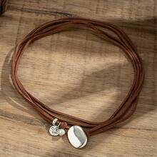 Long Tiantian Boho Women Western Jewelry Turquoise Necklace Country Concert Outfits Layered Black Brown Leather Choker Western Cowgirl Accessories Gifts Stocking Stuffers 2025 - A11:女士波西米亞風項鍊 - 查看 9