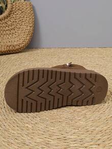 Fall/Winter Thick Sole Comfortable Slip-On Ankle Boots, Warm, Fashionable, Versatile,Fur Boots