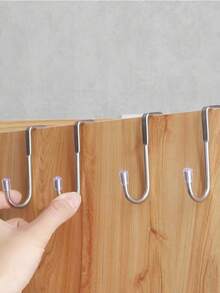 3 pezzi Ganci in acciaio inossidabile da appendere sulla porta - Salvaspazio, facile da installare per cucina, bagno e armadio - Gancio versatile per asciugamani e doccia con protezione in silicone