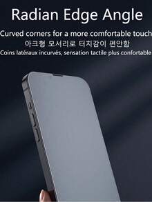 1pc Anti-Spy Tempered Glass Compatible With Iphone 15 14 13 12 11 Pro Max Mini Full Cover Privacy Screen Protector Compatible With Iphone X XR XS MAX - Black - View 2