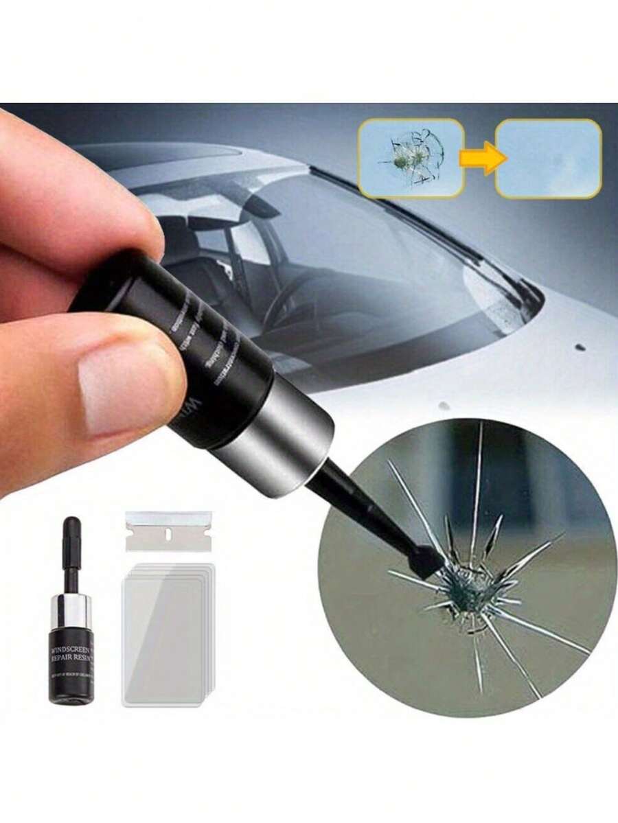 Professional Car Windshield Crack & Scratch Repair Tool - Clear Portable Glue, No Special Tools Needed, Quick Repair, Windshield Crack Repair Kit, Repair Cracked Windshield, Car Body Crack Repair Kit