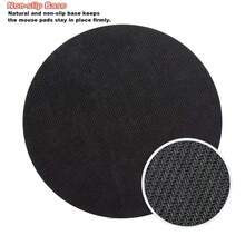 1个铁塔灰色树猫可爱鼠标垫，圆形办公桌鼠标垫，带防滑橡胶底座，迷你旅行鼠标垫，直径7.87英寸，适用于工作无线电脑笔记本电脑，办公桌配件，47克 - 彩色 - 查看 4