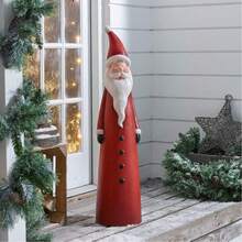 Celebrate The Magic Of The Holidays With This Charming Santa Claus And Snowman Statue Set. Designed With A Tall And Elegant Style, Each Piece Captures The Joy And Warmth Of Christmas Tradition - The Rosy-Cheeked And Long White-Bearded Santa, As Well As The Smiling Snowman Adorned With A Scarf And Top Hat. Crafted From High-Quality Resin, These Statues Are Smooth To The Touch, Beautifully Hand-Painted In Festive Red, White, And Black Tones.