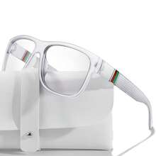 1副时尚变色太阳镜，UV400防护，适合跑步、骑行、钓鱼、露营、徒步等户外活动，配有眼镜盒，男女通用 - 彩色 - 查看 9