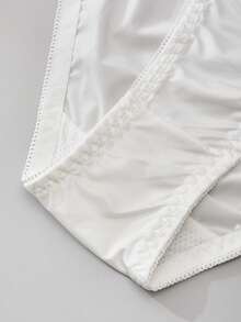 2pcs/Pack Women's Mid-Rise Black Panties With Bow Accent, Elegant & Fashionable; White Panties With Sweet Girl Style, Romantic & Graceful, High-End Design, Suitable For Various Occasions, Sexy Lingerie, Comfortable & Skin-Friendly For Daily Wear.