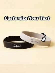 Custom Silicone Wristbands, Personalized Solid Color Sports Wristband Bracelets, Support Adult Rubber Bracelets Personalized Bracelets In Bulk, Personalized Silicone Wristband Bracelets Suitable For Parties, Festivals, Birthdays, Events, Custom Text Bracelets - Multicolor - View 4