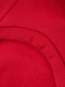 1件爱心爪印保暖舒适休闲卫衣，适合猫狗室内外穿着，情人节礼物