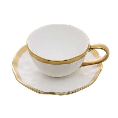  Xícara para Chá Wolff Dubai Branco de Porcelana 200ml