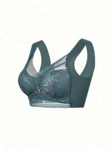 6 Pieces Women's Large Bra Gathered Soft Ice Silk Seamless Top Bra Lace No Wire Ring Summer Bra Tops Underwear, Bralettes For Women, Lingerie For Women, Bras For Women - Nhiều màu - Xem 8