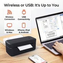 Marklife 4"X6" Wireless Thermal Label Printer - Suitable For Logistics, Postal Services, Air Transport And Small-Medium Enterprises. Compatible With Android, Apple And Windows Systems, Can Be Used As A Desktop Label Printing Device. - View 9