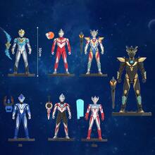 Miniso Scatola cieca della serie Ultraman Hero dinamica, 3a ondata, Ultraman Z, materiale durevole, giunti mobili, ornamento da scrivania (consegna casuale) (1 pezzo)
