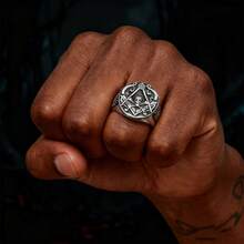 MONALLY 1pc 18K Gold Plated Stainless Steel Eagle Men's Ring, Perfect For Parties, Banquets & Nightclubs Jewelry Gift - Ring - View 10