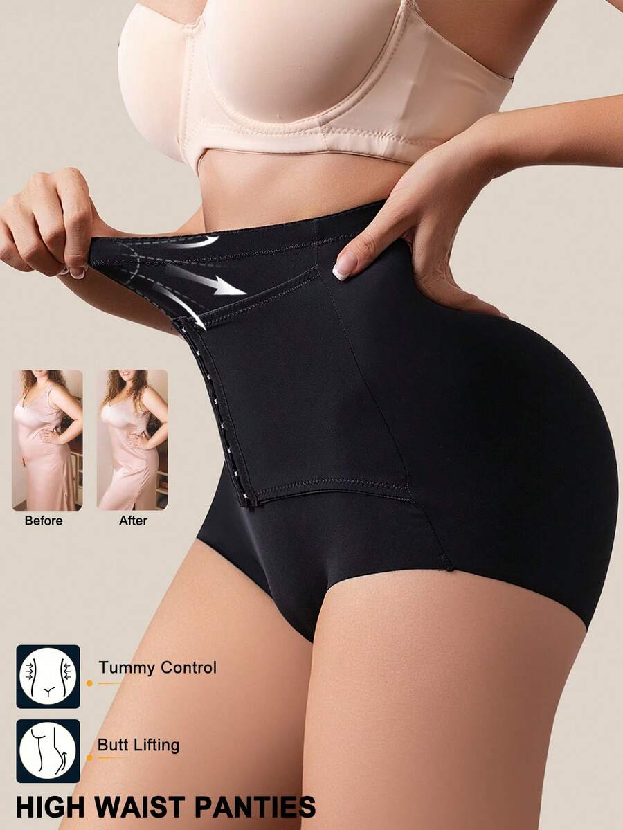 1 Pc Tummy Control Panties High Waist Shaping Panties Waist Trainer Body Shaper Women Shapewear Bottoms Women's Underwear Seamless Woman Lingerie Briefs Butt Lifter - Apricot - View 1