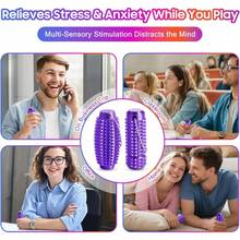 Little Ouchies Pain Fidget, Pain Fidget Toys For Adults, Pain Stim Fidget – 3D Printed Spiky Fidget Keychain For Stress Relief, Focus & Anxiety - Novelty Gifts For Office, Travel - Purple - View 6