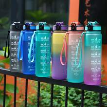 Sports Water Bottle, Plastic Cup, Large Capacity 700 Ml, Swivel Straw For Outdoor Use, Space-Style Water Bottle