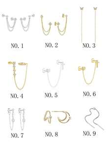 SereneSpark 1/2 chiếc khuyên tai tua rua bạc Sterling 925 hình xoắn ốc hình sụn trang sức xỏ khuyên cho phụ nữ đeo hàng ngày hoàn hảo cho trang phục hàng ngày thích hợp cho lễ kỷ niệm - Nhiều màu - Xem 1