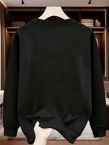 GYM hombre|sudadera para hombre|sudadera para hombre unisex fitness bear gangster print crewneck sweatshirt fleece material autumn winter wear for gym lovers gift ideas regalos para hombre - Negro - Ver 3