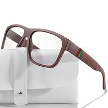 1副时尚变色太阳镜，UV400防护，适合跑步、骑行、钓鱼、露营、徒步等户外活动，配有眼镜盒，男女通用 - 彩色 - 查看 15