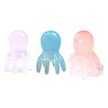 Conjunto de 3 escovas de massagem em resina em formato de polvo, com dentes largos e ponta arredondada, ideais para raspagem e massagem no couro cabeludo (Gua Sha). Alivia a fadiga, acalma e relaxa, proporcionando massagem e raspagem (Gua Sha). Este massageador portátil multifuncional é uma excelente opção para presentes de aniversário, lembrancinhas de festa e presentes de Natal. - Multicolorido - Ver 9