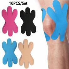 10 Rolls Adjustable Elastic Breathable Non-Latex Waterproof Sports Knee Support Tape, Suitable For Workout And Fitness, Non-Allergenic - Multicolor - View 1