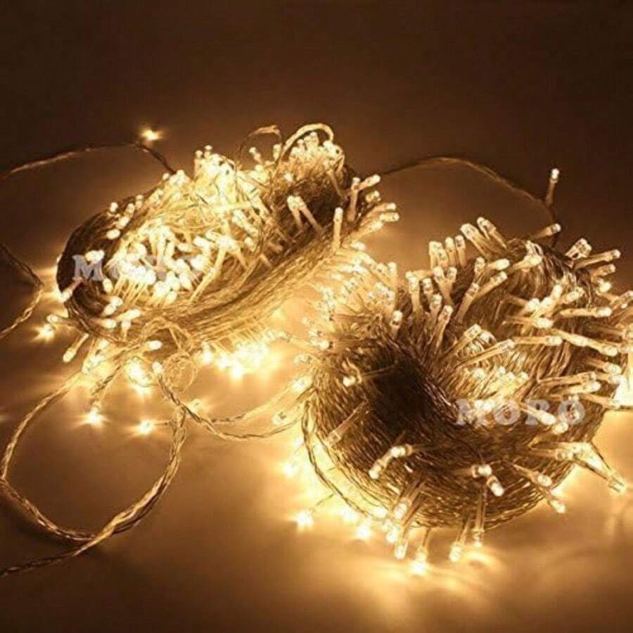 100M 1000 LEDs String Light Fairy Christmas Party Wedding Waterproof In Outdoor Garden Decorative Lamp 8 Modes Warm White - Warm White - View 1