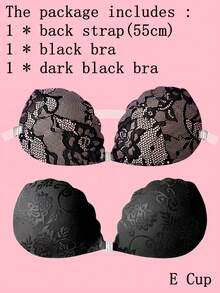ideaCCSZ 1件/2件/3件装蕾丝隐形提拉胸贴，硅胶材质，前扣后绑带设计，可重复使用，适合比基尼和无肩带晚礼服 - 黑色 - 查看 30