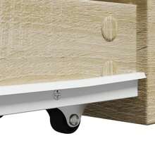 vidaXL Schmaler Badschrank Mit Rollen, Sonoma-Eiche Holzwerkstoff - Giallo - Visualizzare 10