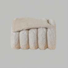 cobertor super grueso everest reverso borrega Matrimonial xl jumbo vianney pelo alto invierno cálido - Champán - Ver 4